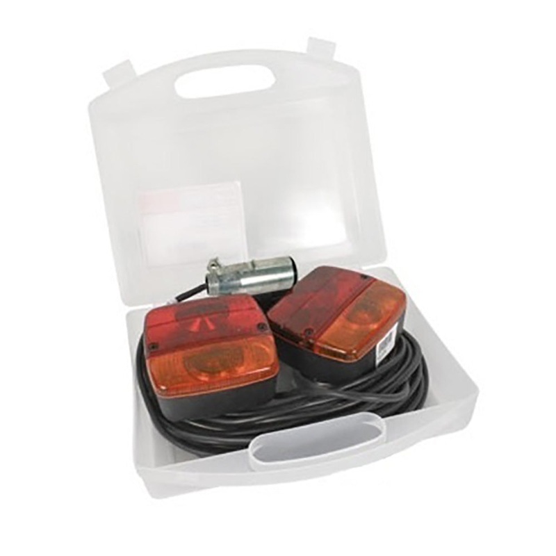 Universal Magnetic Trailer Light Kit w/ Fits Case 39' Cable 7 Pin Plug