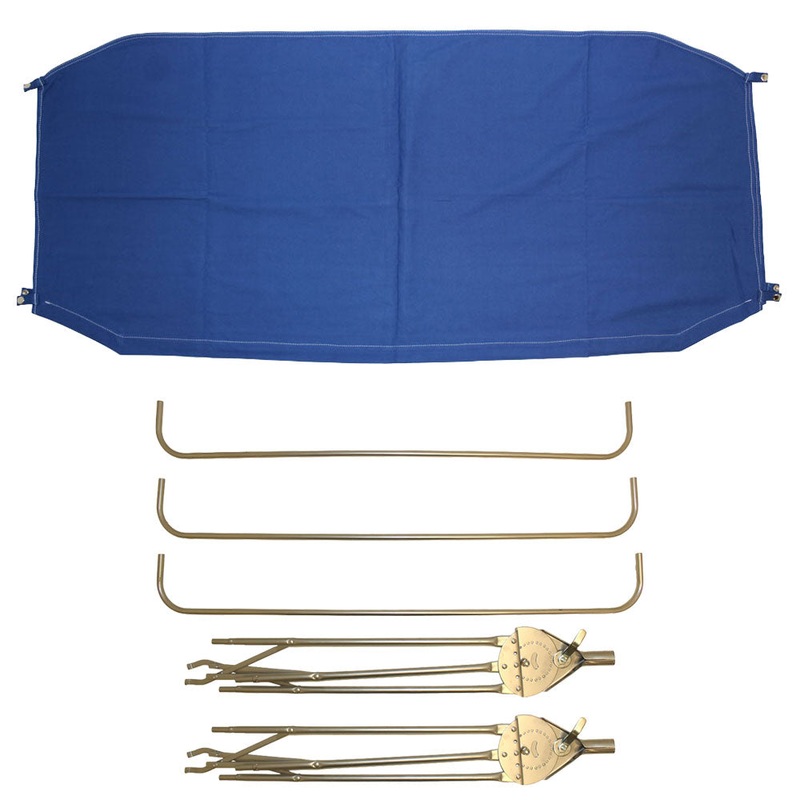 Blue 3 Bow 48" Buggy Top Tractor Umbrella Frame & Canvas Cover JBT3 405670