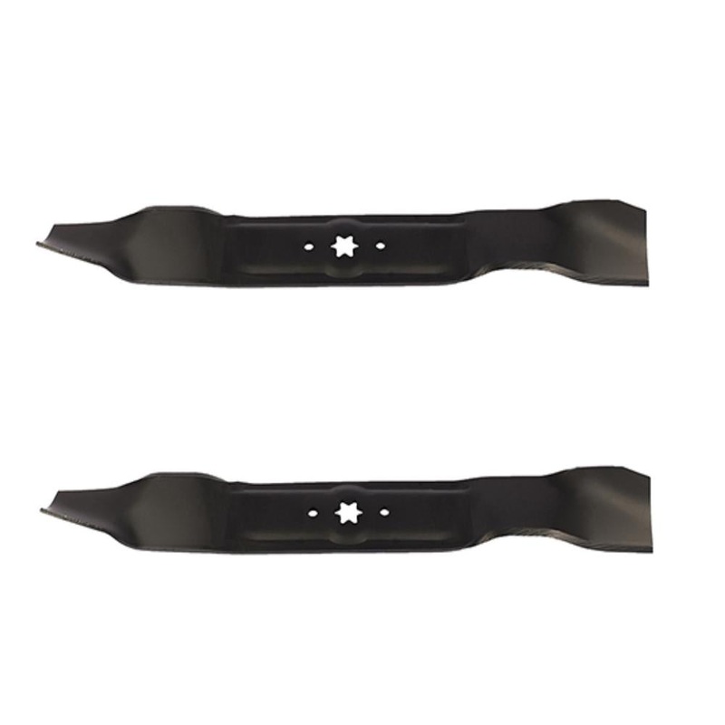Set of 2 21-3/16" x 6 Point Star Mulcher Mower Blades MTD