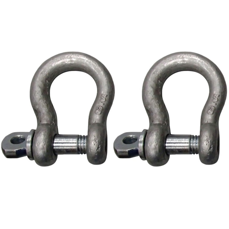 Two New .75" Shackle D-Rings (with Pins) for Rope Cable Chain Rigging 3-1/4 WLL