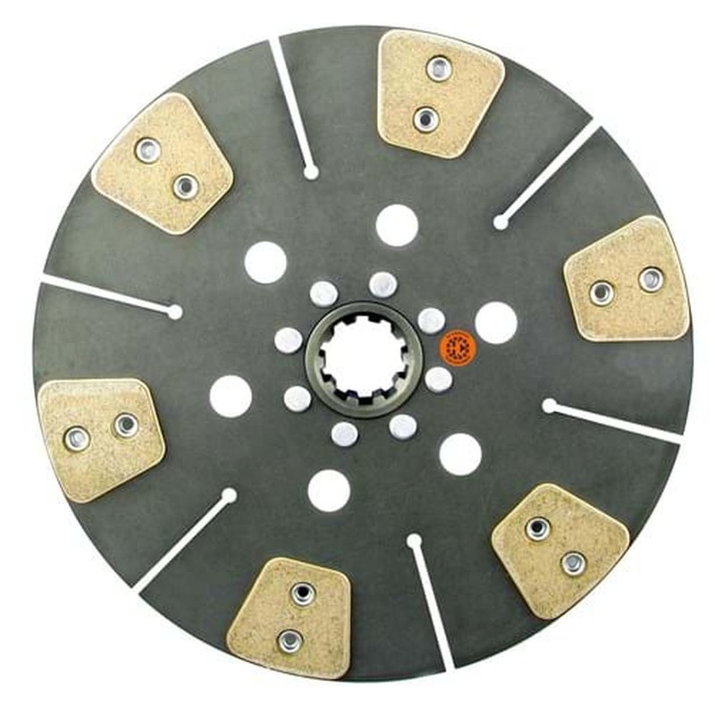 FE550DA 13" Transmission Disc, 6 Pad, w/ 1-3/4" 10 Spline Hub - Fits New Holland