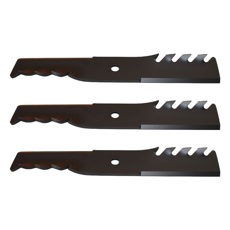 Set of (3) 48" Toothed Mulching Mower Blade Fits Bobcat 48" Deck Repl. 112111-01