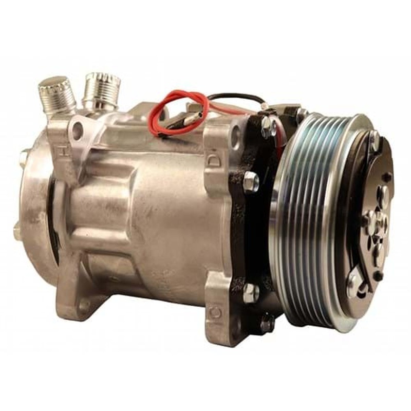 8814328A Sanden SD7H15 Compressor, w/ 6 Groove Clutch - Fits Ford