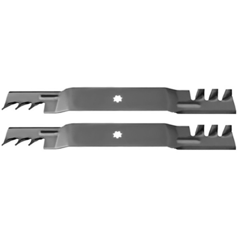 2-Pack 592-615 Toothed Mulching Blades Fits John Deere 42"