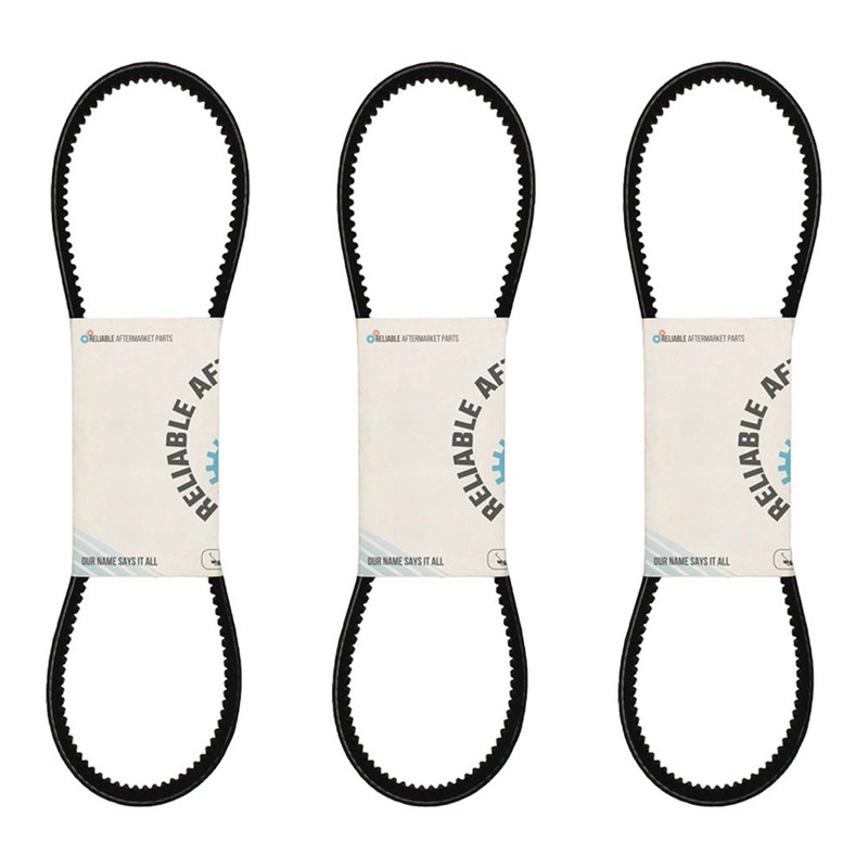 Three (3) 1/2" x 37" Fan Drive Belts 1J730-97010 Fits Kubota Wheel Loaders R530+