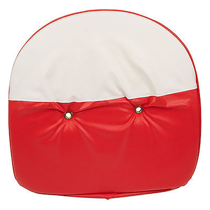 T295RW19 Red & White Tractor 19" Pan Seat Cushion