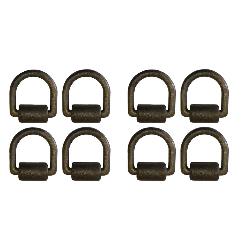 Tlu28-0017 Qty 8: 1" Weld-On D-Ring (Black) Fits Universal