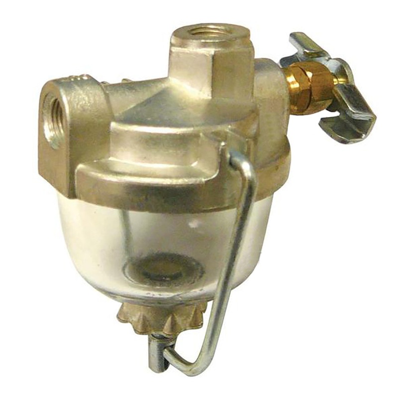 Gas Fuel Sediment Glass Bowl Assembly 1/8" Pipe Inlet & Outlet Universal