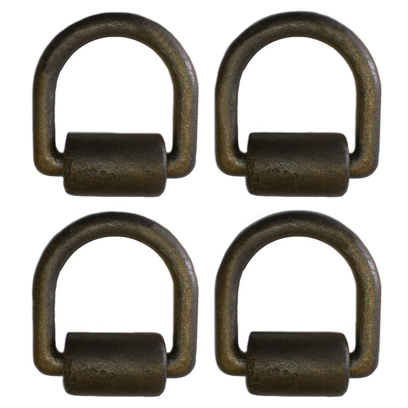 Tlu28-0017 Qty 4: 1" Weld-On D-Ring (Black) Fits Universal