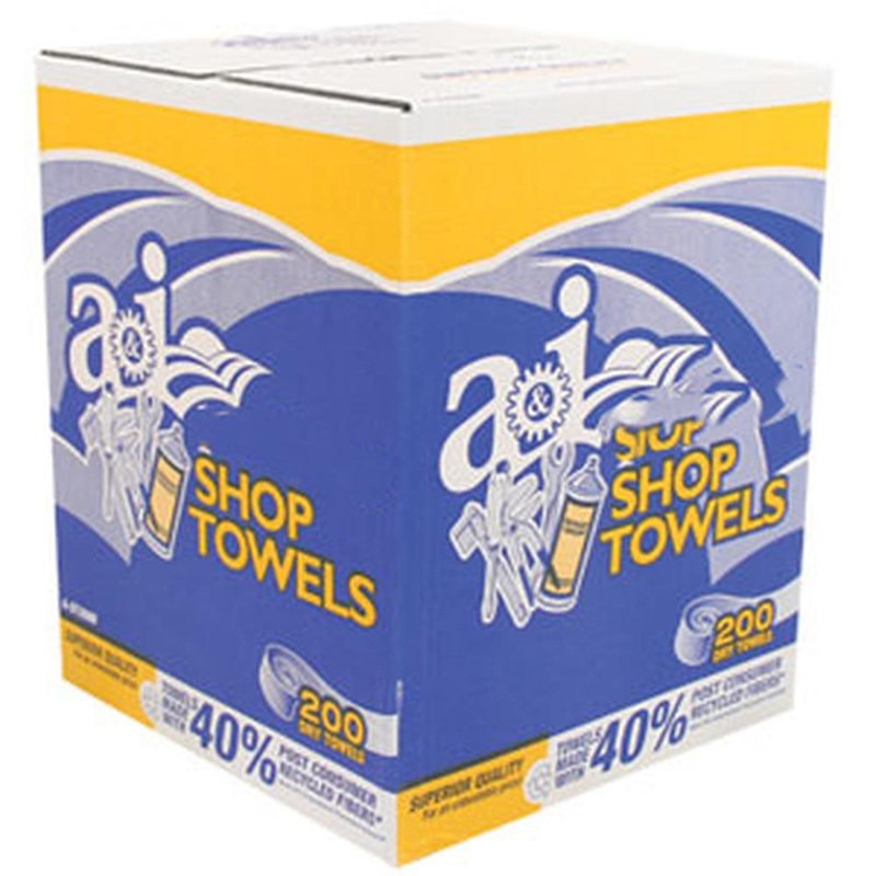 A-ST200B-6-AI Shop Towel, 10" X 12";  Fits Case Of 6, 200 Count Card Board Boxes