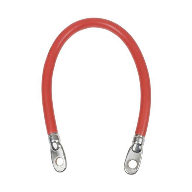 17" SOLENOID TO STARTER 2 EYELET CABLE 2 GAUGE SOLID COPPER CORE BATTERY