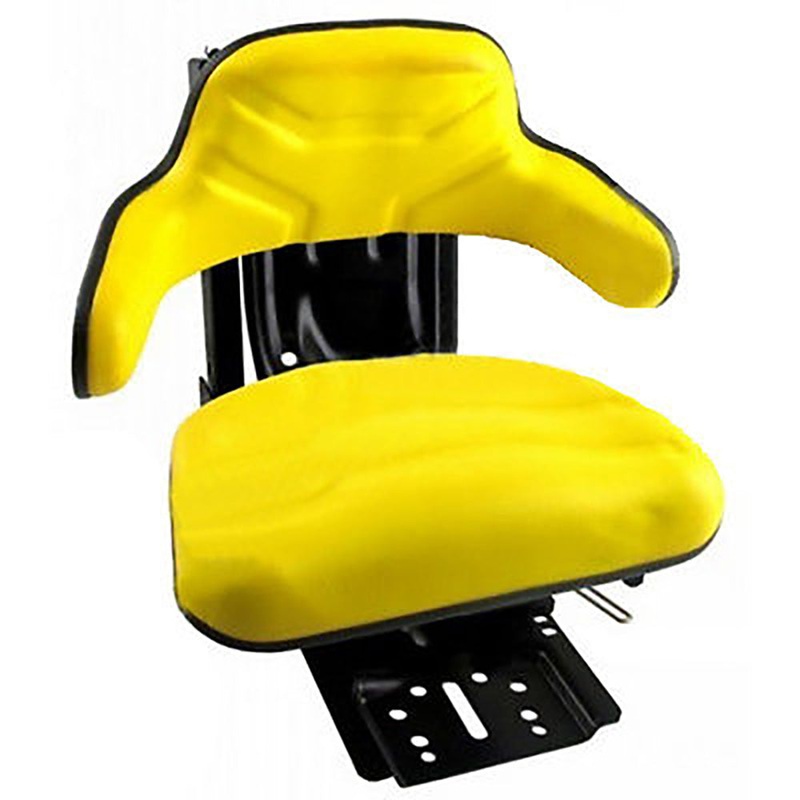 S830688 Wrap-Around Seat, Yellow Vinyl w/Mechanical Suspension - Fits John Deere