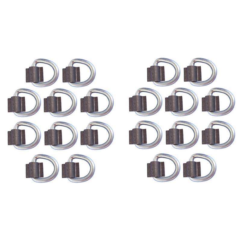 (20) 3/8" D Ring 5000lbs Weld On fits ATVs Flatbeds Haulers Utility Trailers