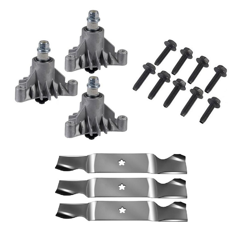 Deck Blades & Spindle Mandrel Kits Fits Craftsman 50" 143651 137380