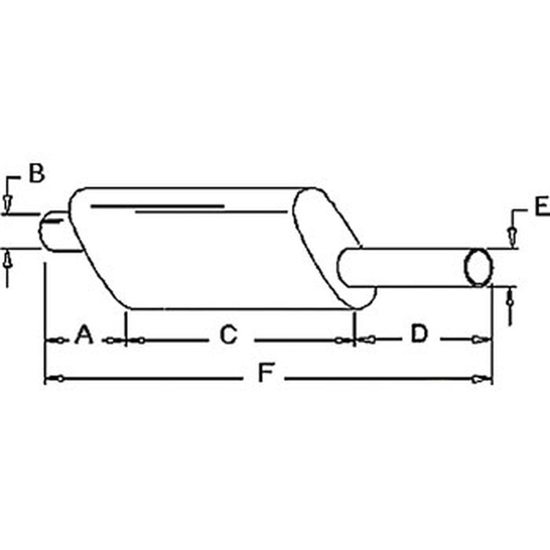 C5NN5230AR Muffler Fits Ford New Holland Tractor 2000 3000 4000