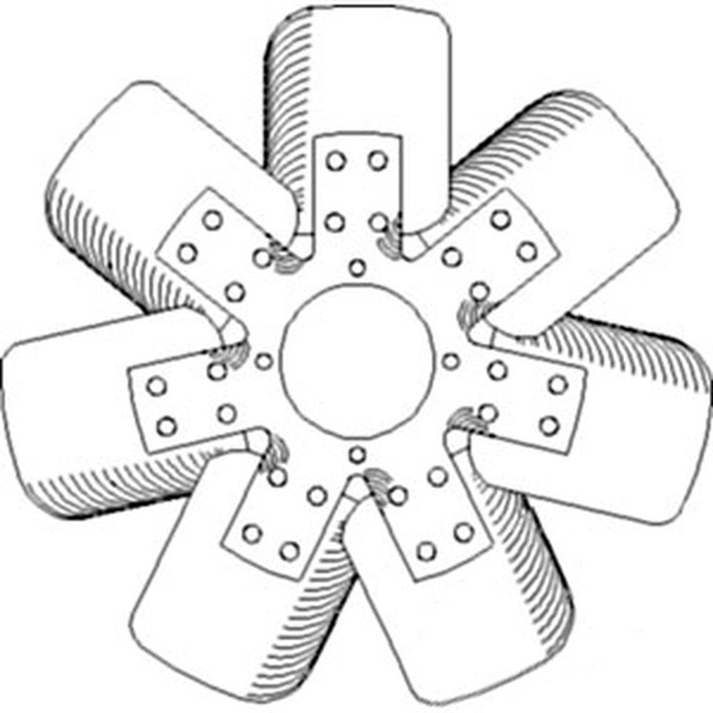 Cooling Fan - 7 Blade Fits New Holland 83964032 Fits Ford 6610 7610 E7NN8600DA