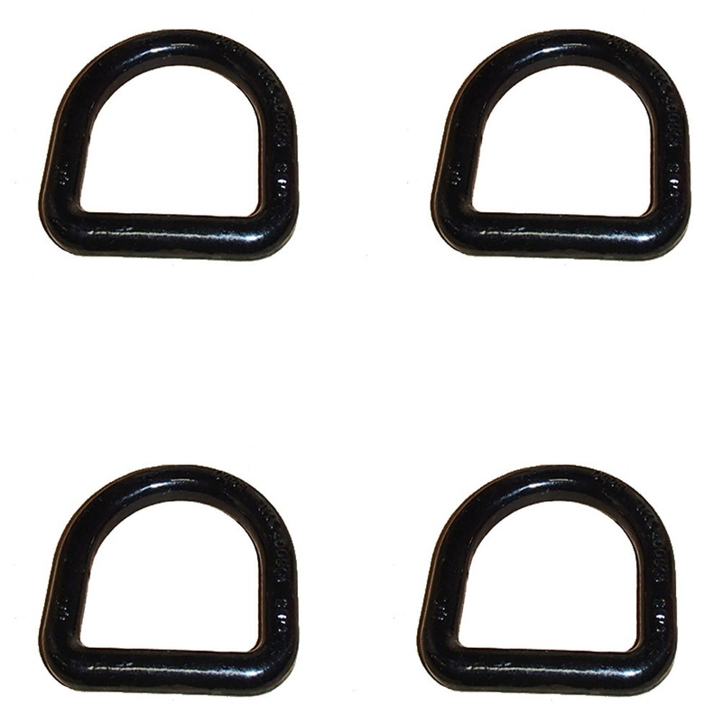 Qty 4: 5/8" Weld-On D-Ring (Black) Fits Universal Products Replaces SR15-BLK