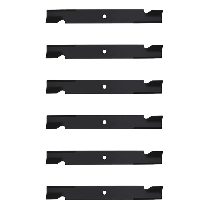 Qty 6: Notched High-Lift Mower Blade Fits Gravely Replaces 025124