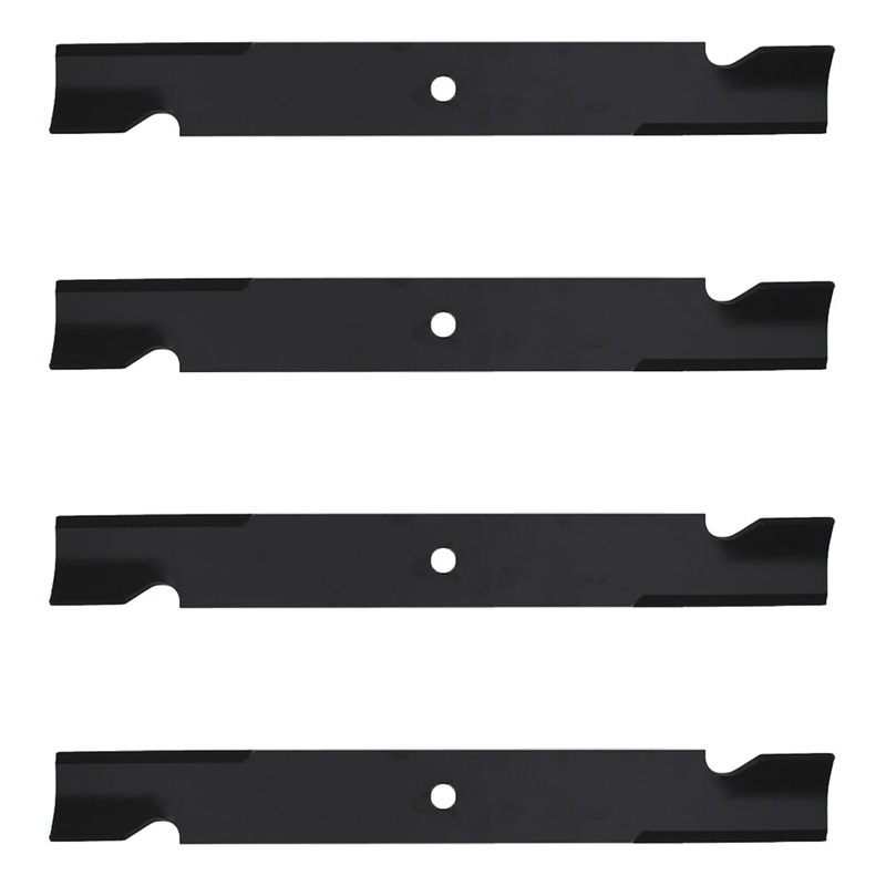 Qty 4: Notched High-Lift Mower Blade Fits Bunton Replaces PL7441