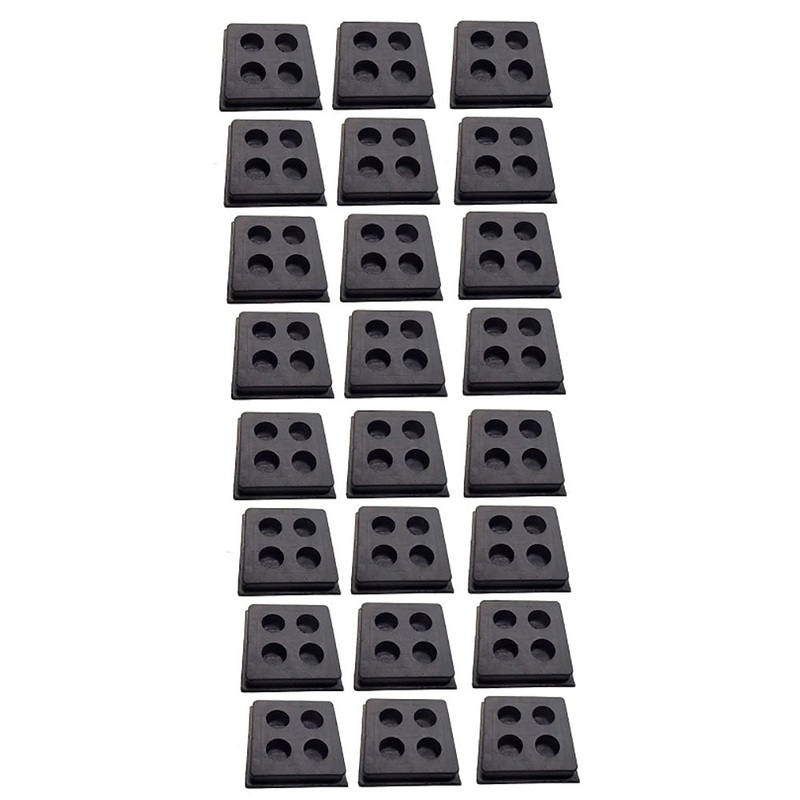 BLACKPAD2X2X3/4 Qty 24: Anti-Vibration Pad (2x2x3/4) Fits Universal Products
