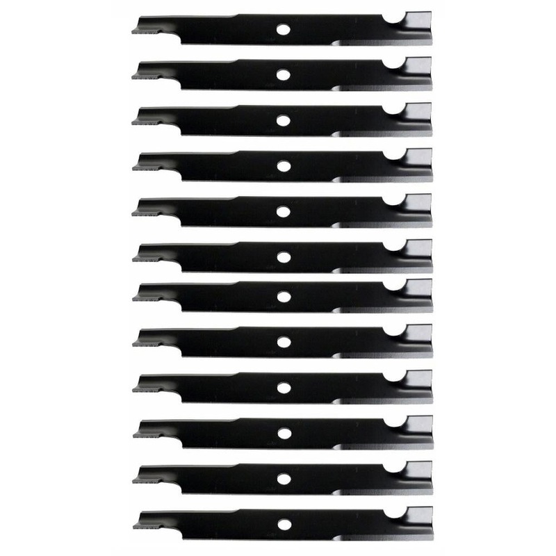 Qty 12: Notched Mower Blade - 18" X 5/8" Fits Exmark Replaces 1-303146