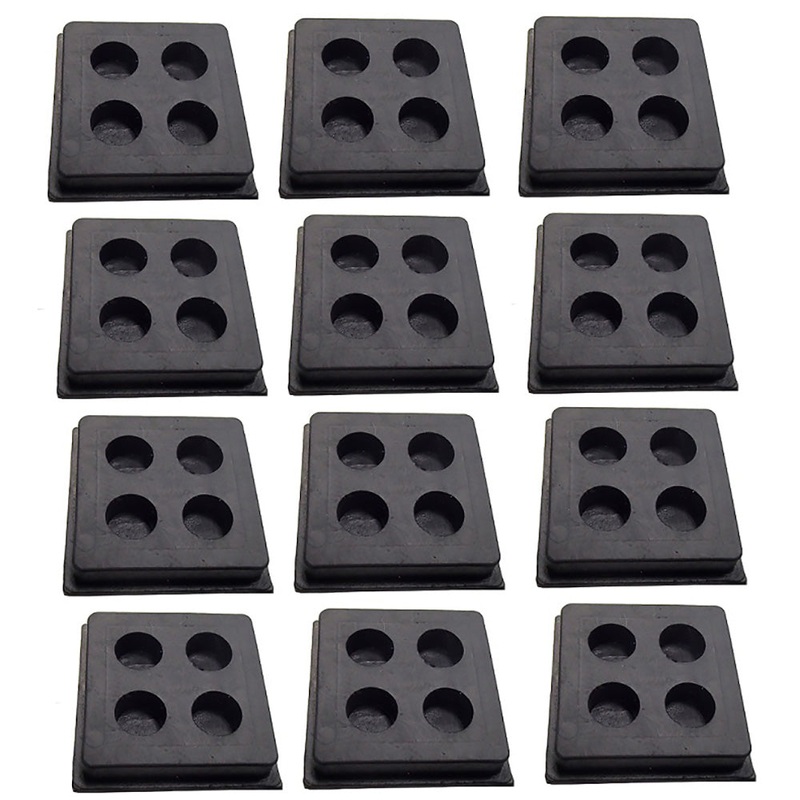 BLACKPAD2X2X3/4 Qty 12: Anti-Vibration Pad (2x2x3/4) Fits Universal Products