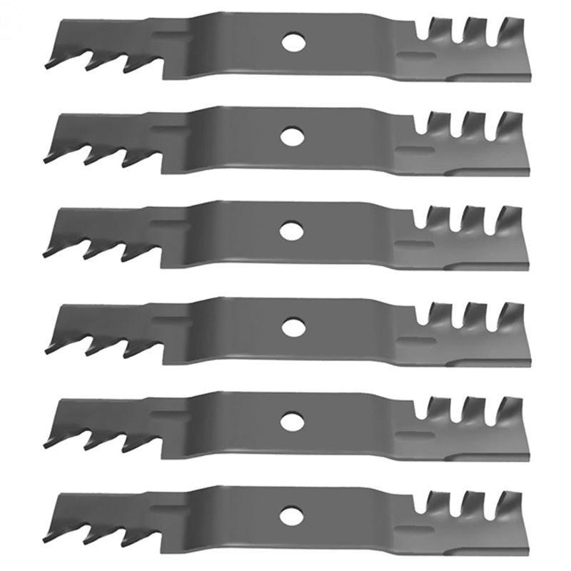 Qty 6: Toothed Mulch Mower Blade Fits John Deere Replaces M127500