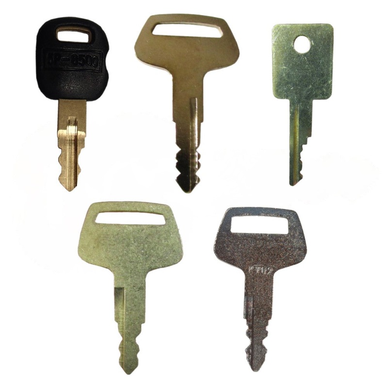 5 Master Heavy Equipment Keys Fits Kato Replaces 719-10306001