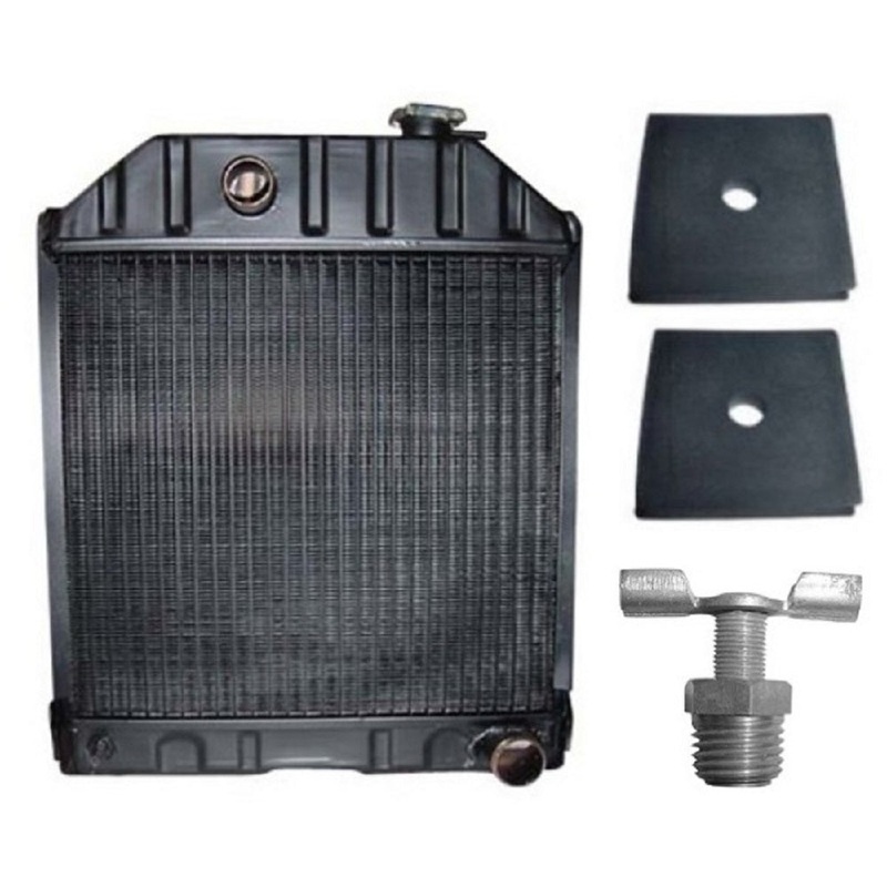 594762 Radiator w/ Drain Tap & 2 Pads Fits Ford/New Holland 2000 2100 2110 2120
