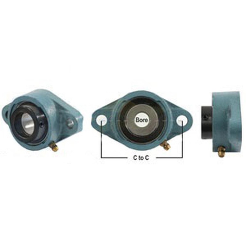 A-WGTZ21-I-AI 2 Bolt Flanged Bearing W/ Lock Collar, Re-Lubricatable