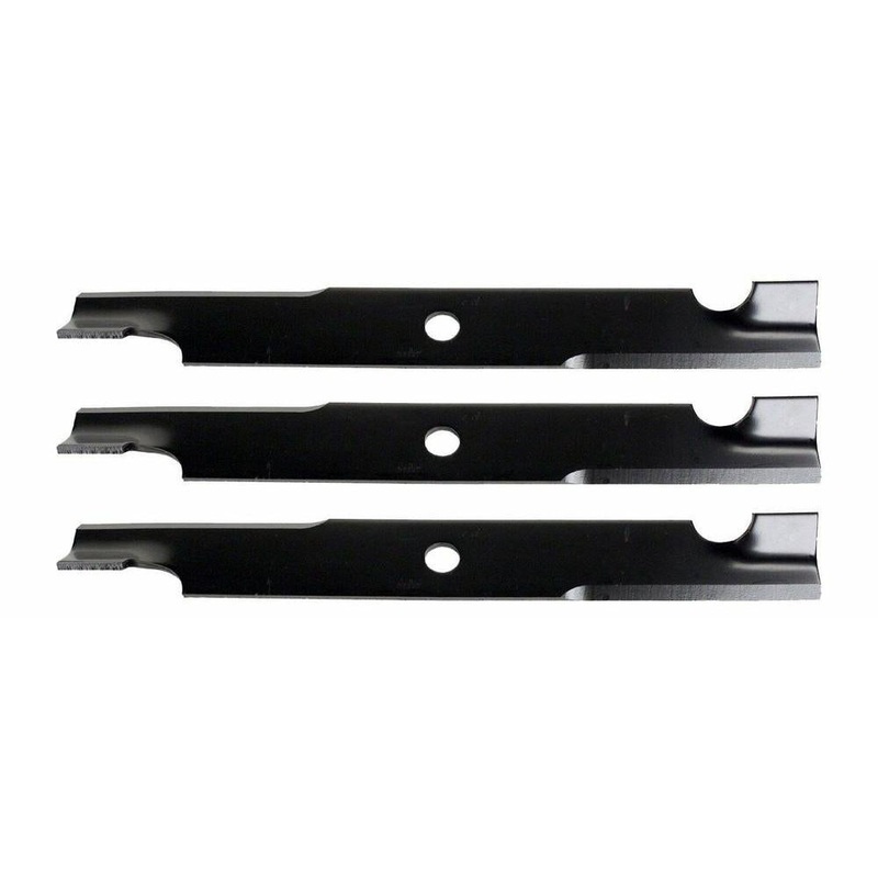 Qty 3: Notched Mower Blade - 18" X 5/8" Fits Exmark Replaces 1-303146