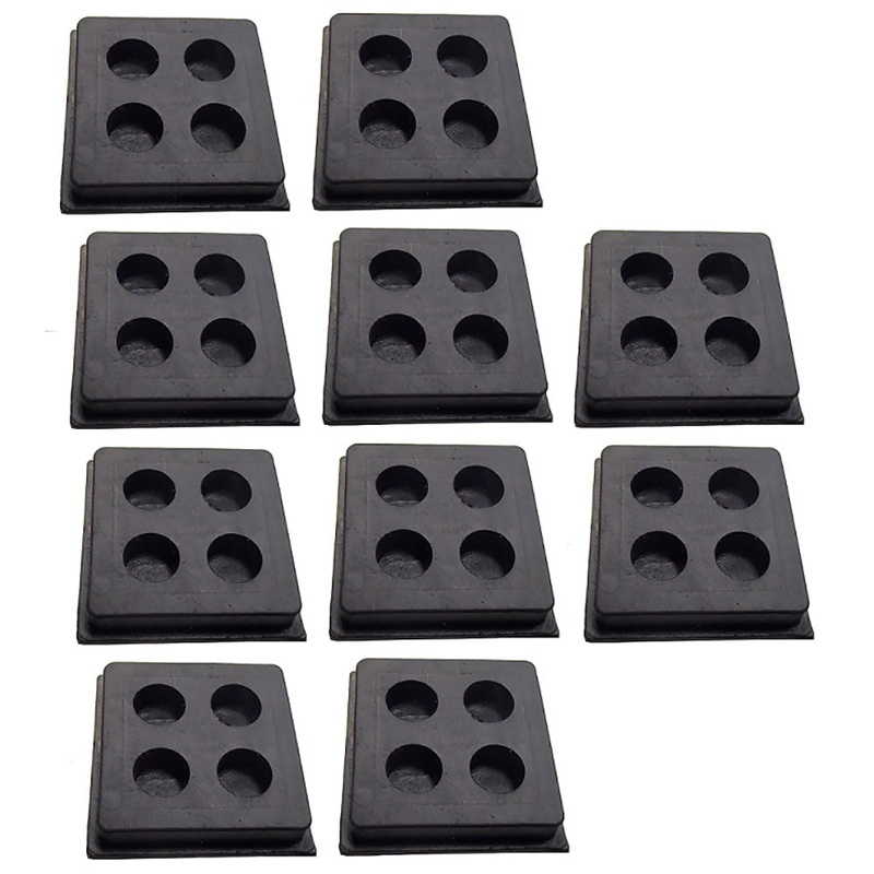BLACKPAD2X2X3/4 Qty 10: Anti-Vibration Pad (2x2x3/4) Fits Universal Products