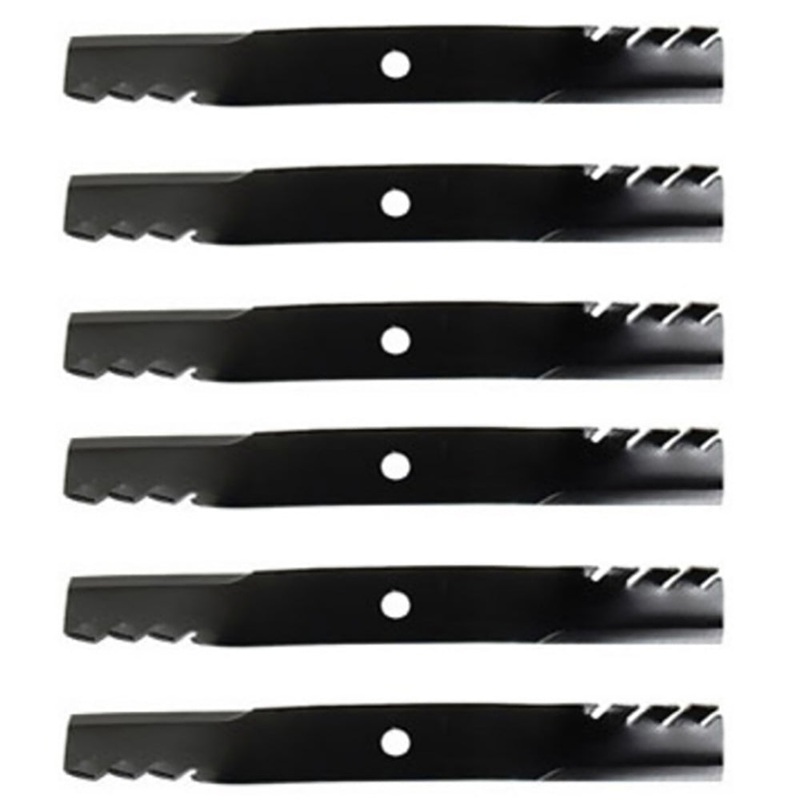 Qty 6: Toothed Mulching Blade Fits John Deere Replaces M128485