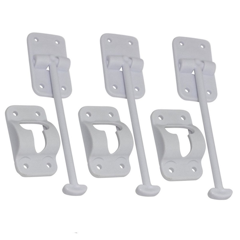 Qty 3: Camper Door Holder w/ Stop Fits Universal Replaces 891-WH