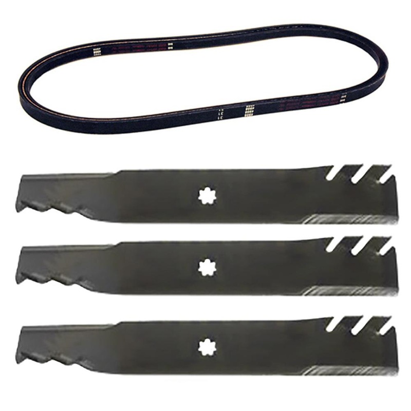 3 Blades & Belt Fits John Deere Replaces AM137757