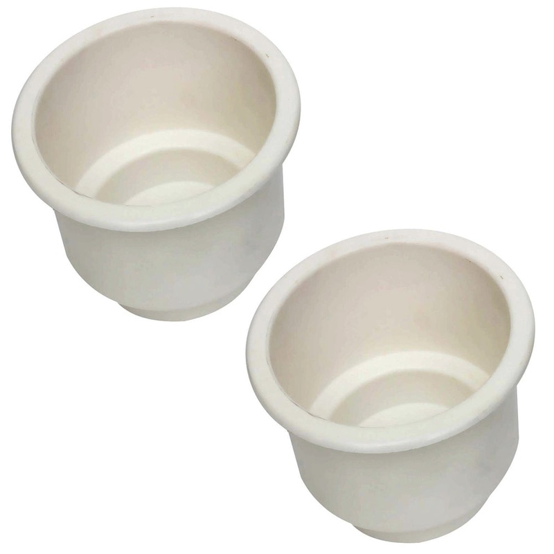 OTK20-0460_x2-KIT Qty 2: White Plastic Cup Holder Fits Universal Products