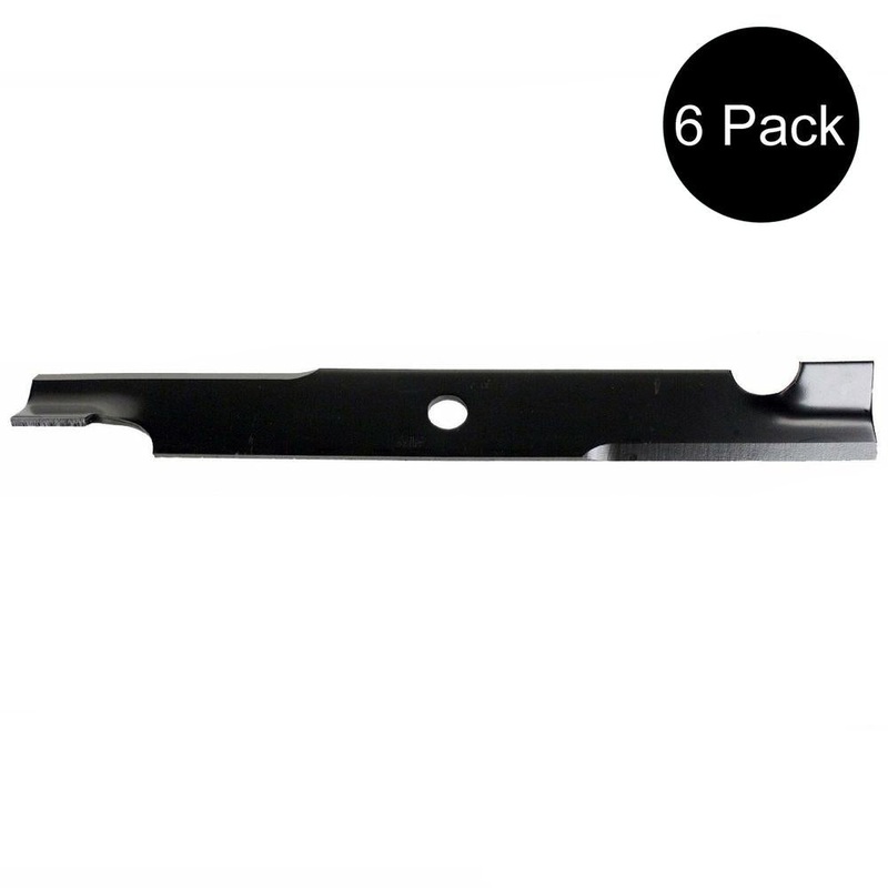 Qty 6: Notched Mower Blade - 18" X 5/8" Fits Exmark Replaces 1-303146