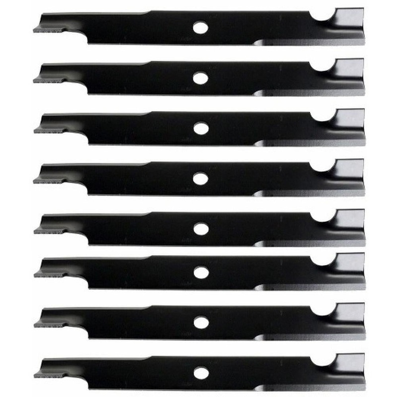 Qty 8: Notched Mower Blade - 18" X 5/8" Fits Exmark Replaces 1-303146