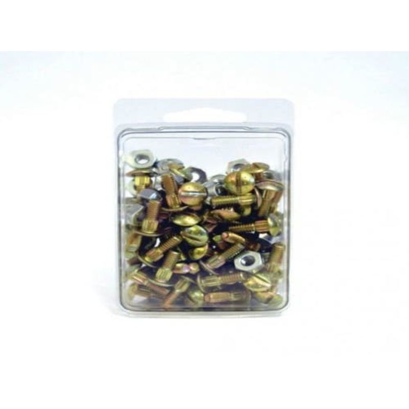 Bolt with Lock Nuts 50 Pieces 7/32" x 5/8" Long fits John Deere 230 600 918 920 AE57009 fits Case IH 86507777 fits Gleaner 700705296 fits Ford 850716