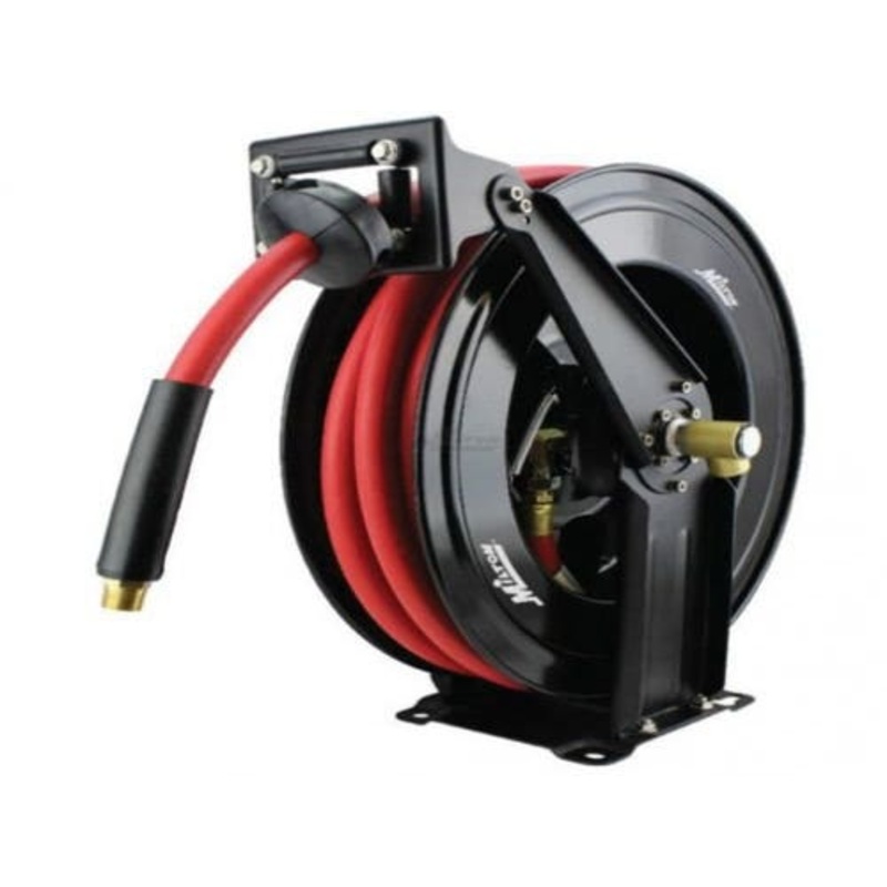 Milton Air Tool - 50 Foot 1/2" Auto Retracting Air Hose Reel fits Tools Air Compressor Accessories