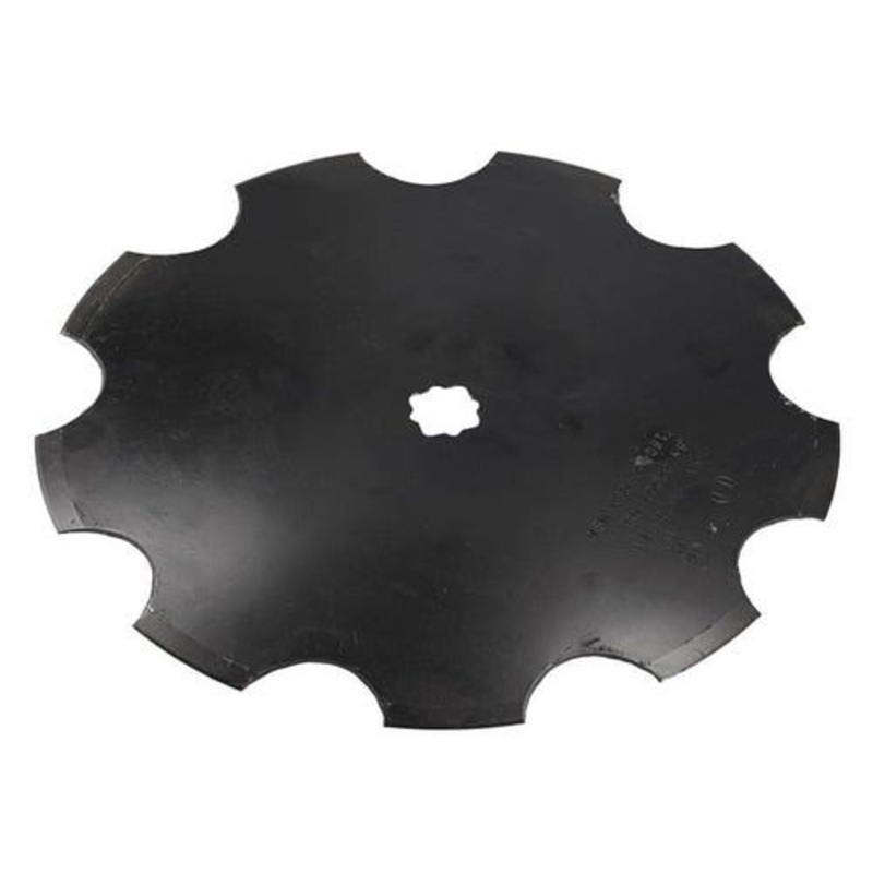 Disc Blade 18" Notched Edge 7 Gauge 1-1/8" Square x 1-1/4" Square Axle fits Universal Tillage Disc Blades 491 18070317N