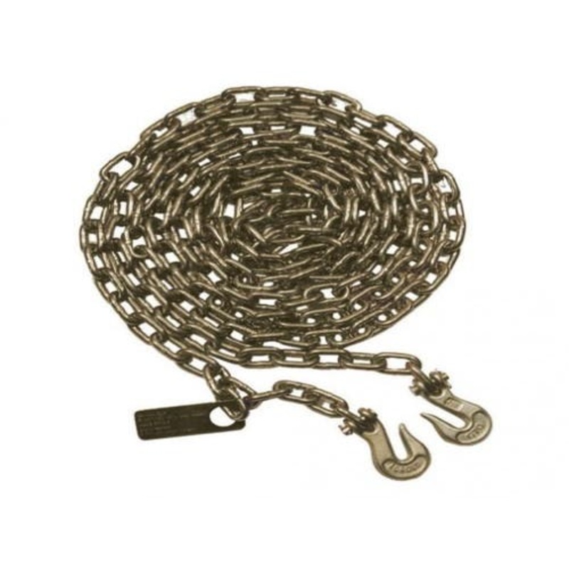 Chain Assembly with ID Tag Grade 70 3/8" x 25 Feet fits Trailer & Towing Chains & Binders