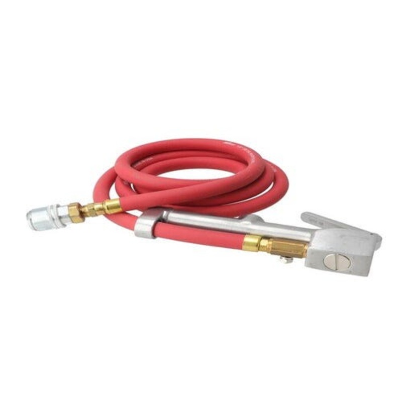 Milton Air Tool Inflator Gauge - Large Bore w/ 6 Foot Hose Assembly & Quick Connect fits Tools Air Compressor Accessories