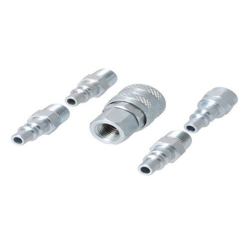 Milton Air Tool Plug & Coupler Kit - 5 Piece A-Style 1/4" NPT fits Tools Air Compressor Accessories