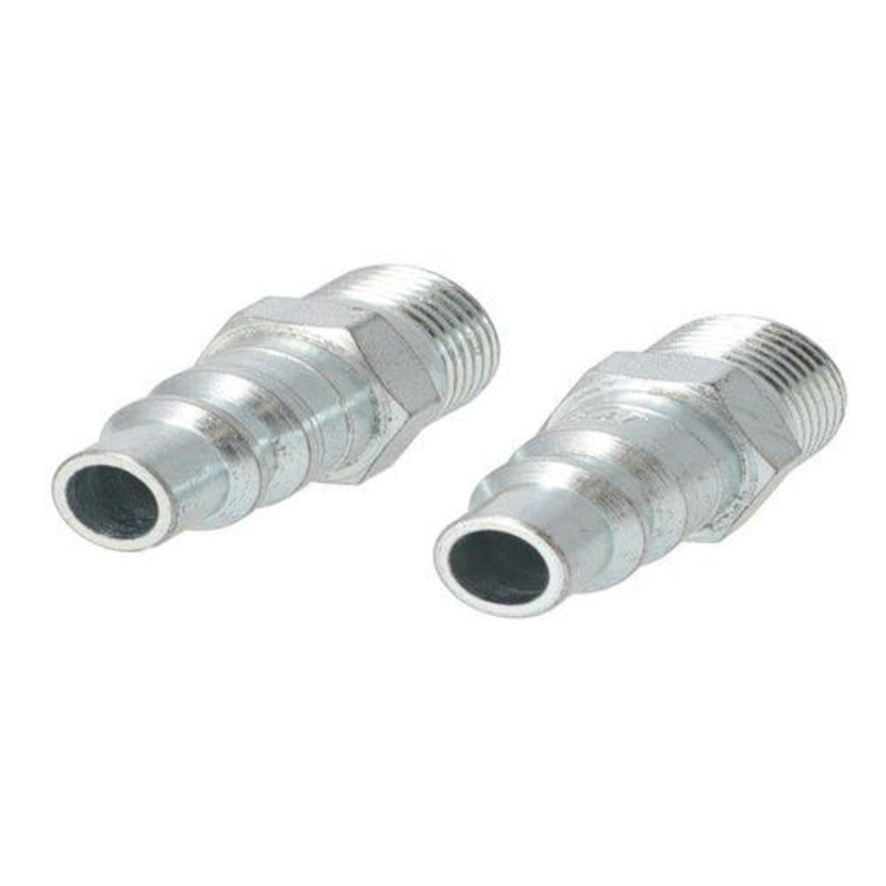 Milton Air Tool Plug - Male H-Style 3/8" MNTP 2-pk fits Tools Air Compressor Accessories