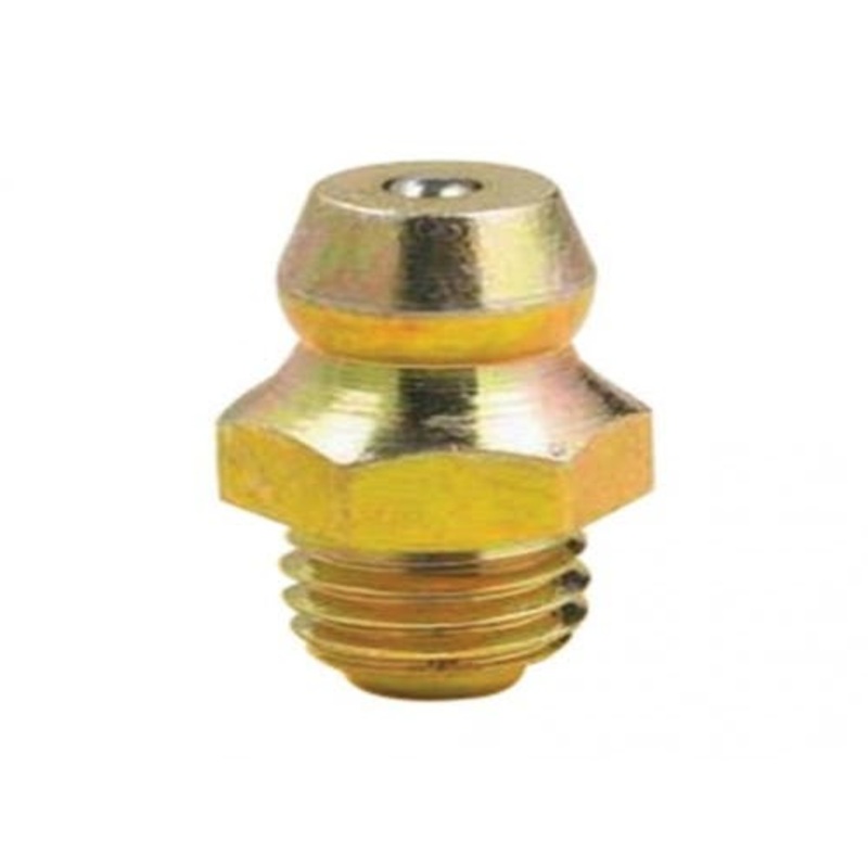Grease Fittings- 1/4"-28 Taper Thread (SAE-LT) Straight 0.54" 10 Pack