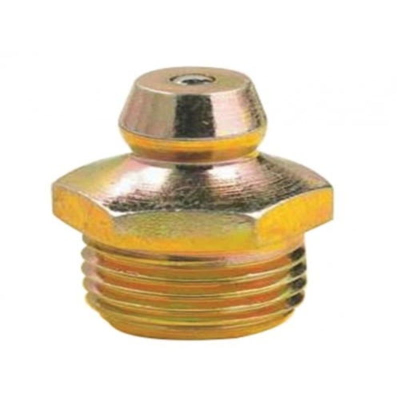 Grease Fittings- 1/8" P.T.F. Special Extra Short Straight 0.63" 10 Pack