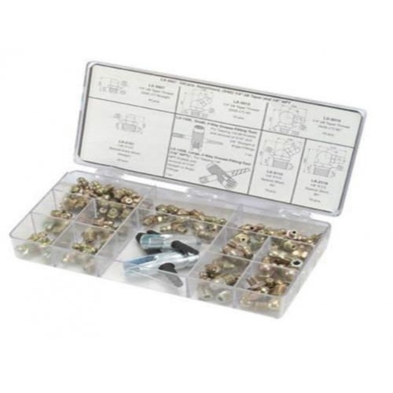 Grease Fittings- 100 pc. Asst. (SAE) 1/4"-28 Taper and 1/8" NPT