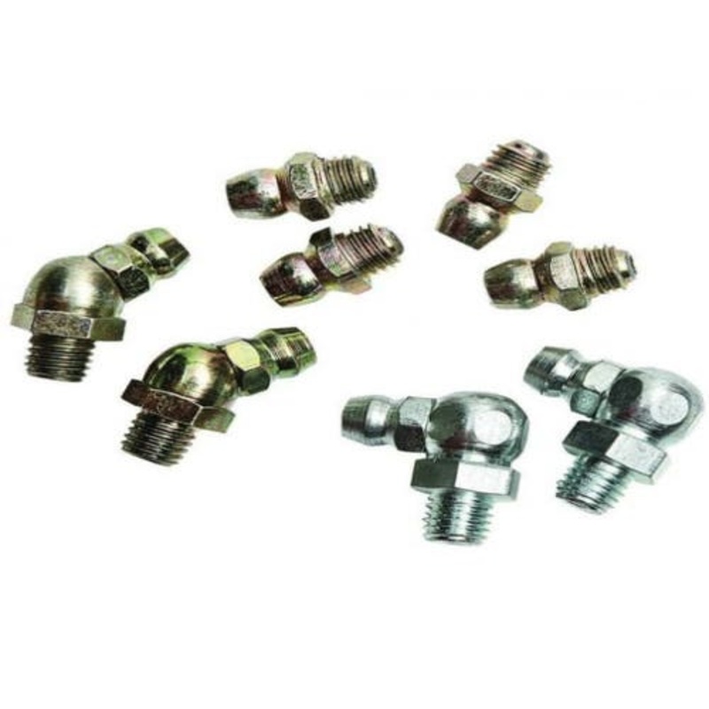 Grease Fittings- 8 pc. Asst. (SAE) 1/4"-28