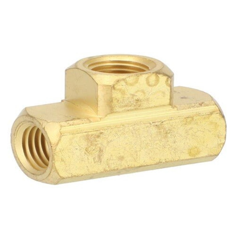 Milton Air Tool Fitting - Brass Tee Hose Female 1/4" FNPT fits Tools Air Compressor Accessories